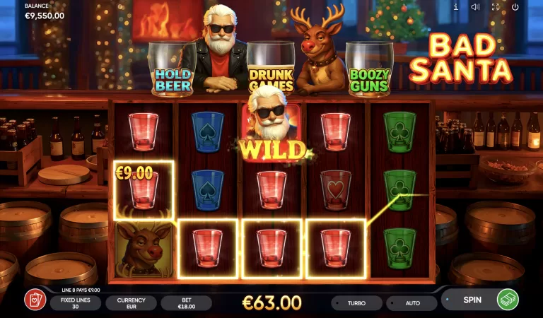 Bad Santa Slot Review at 1Win