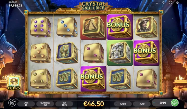 Crystal Skull Dice review: theme, mechanics, and demo play on 1Win